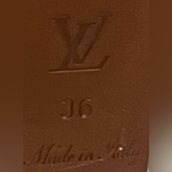 Louis Vuitton Leather Eyelet T-Strap Wedge Heels - Picture 13 of 14